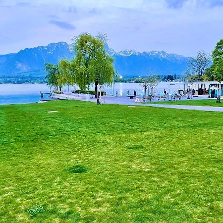 Schoene Ferienwohnung Mit Seeblick ทูน ภายนอก รูปภาพ
